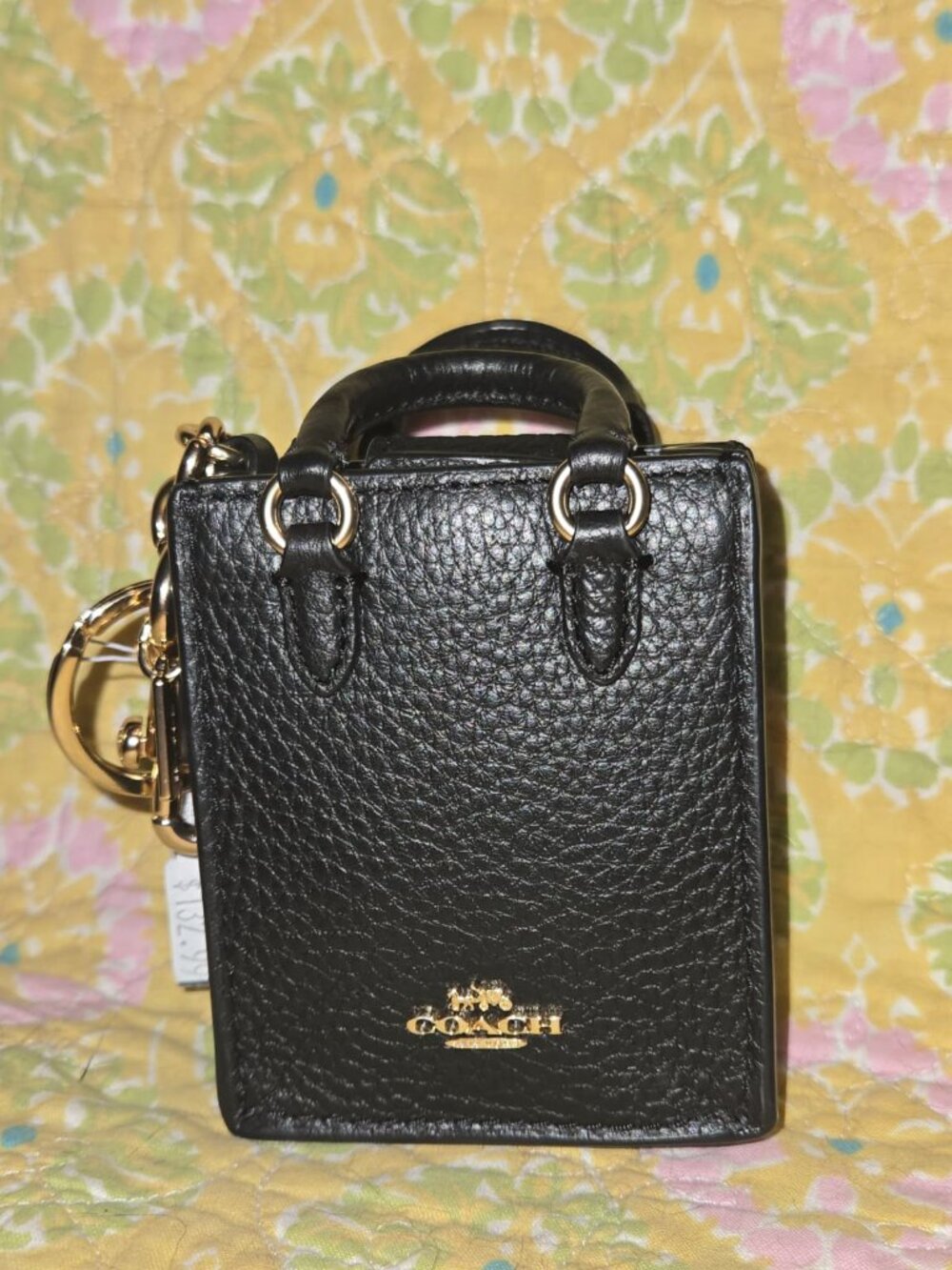 Mini Coach tote handbag charm